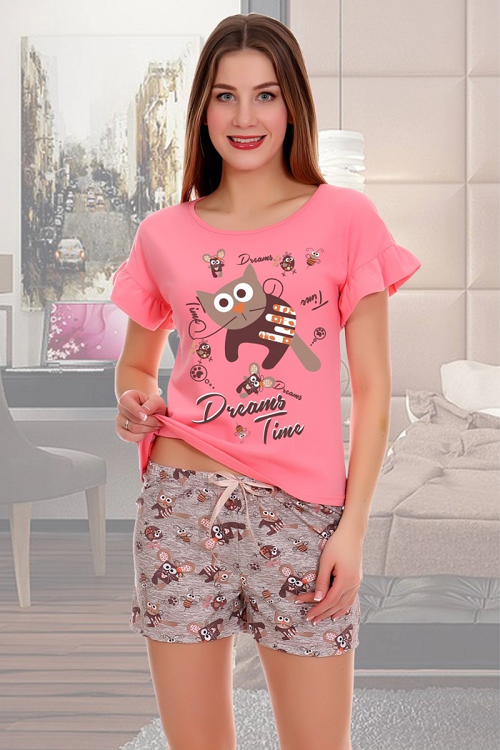 

Пижама женская "Стюарт" футболка и шорты