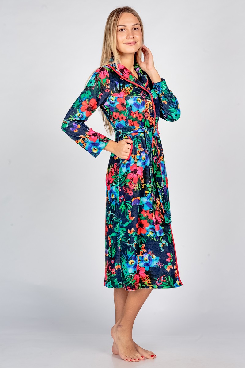 

Халат женский "Фаина-2" с длинным рукавом