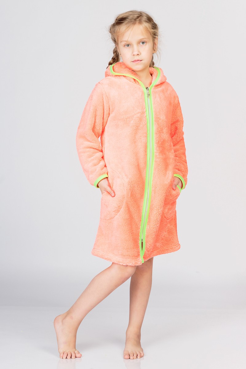 

Халат детский Неон молния персиковый