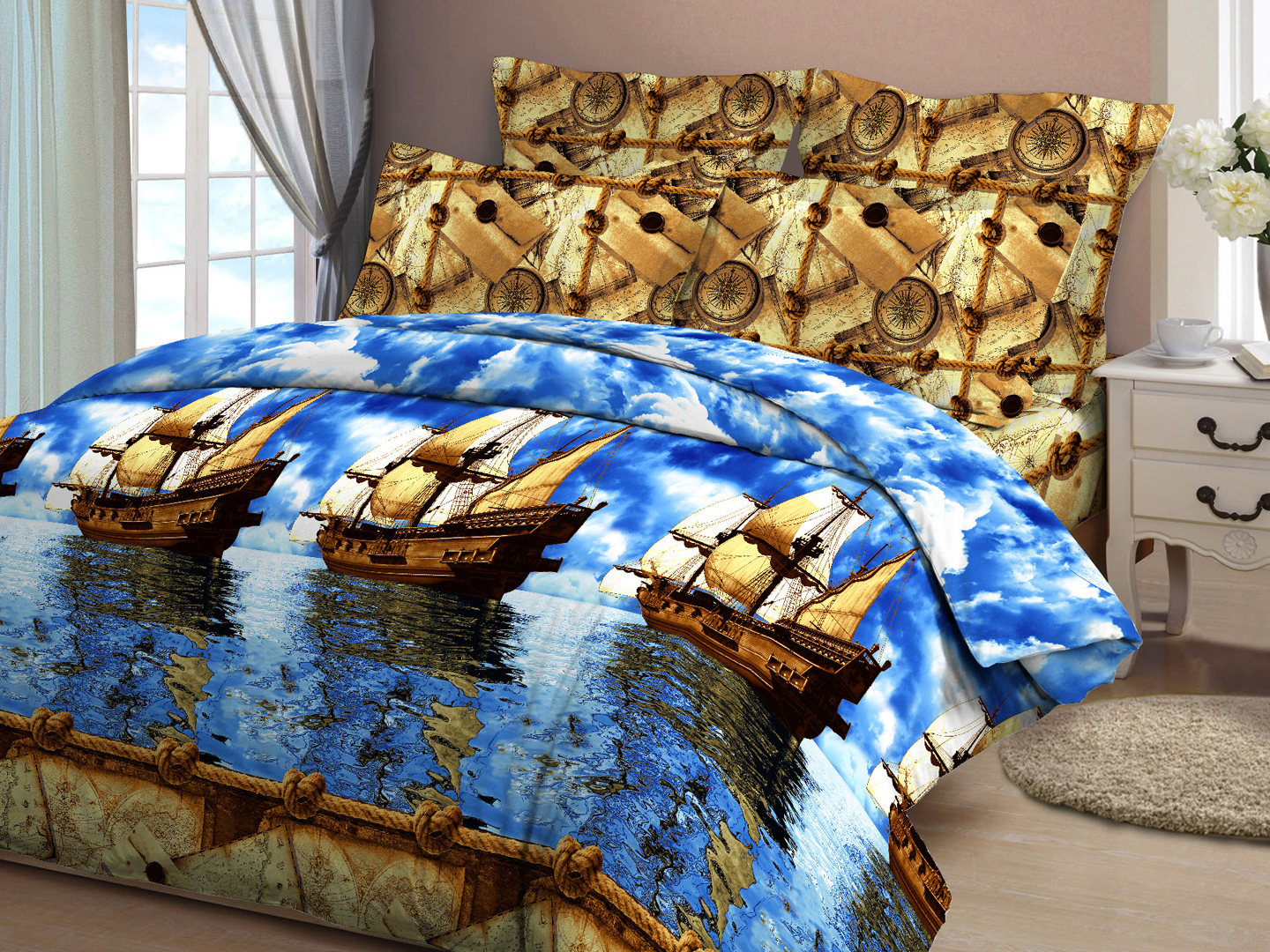 Комплект постельного белья "Морское путешествие"