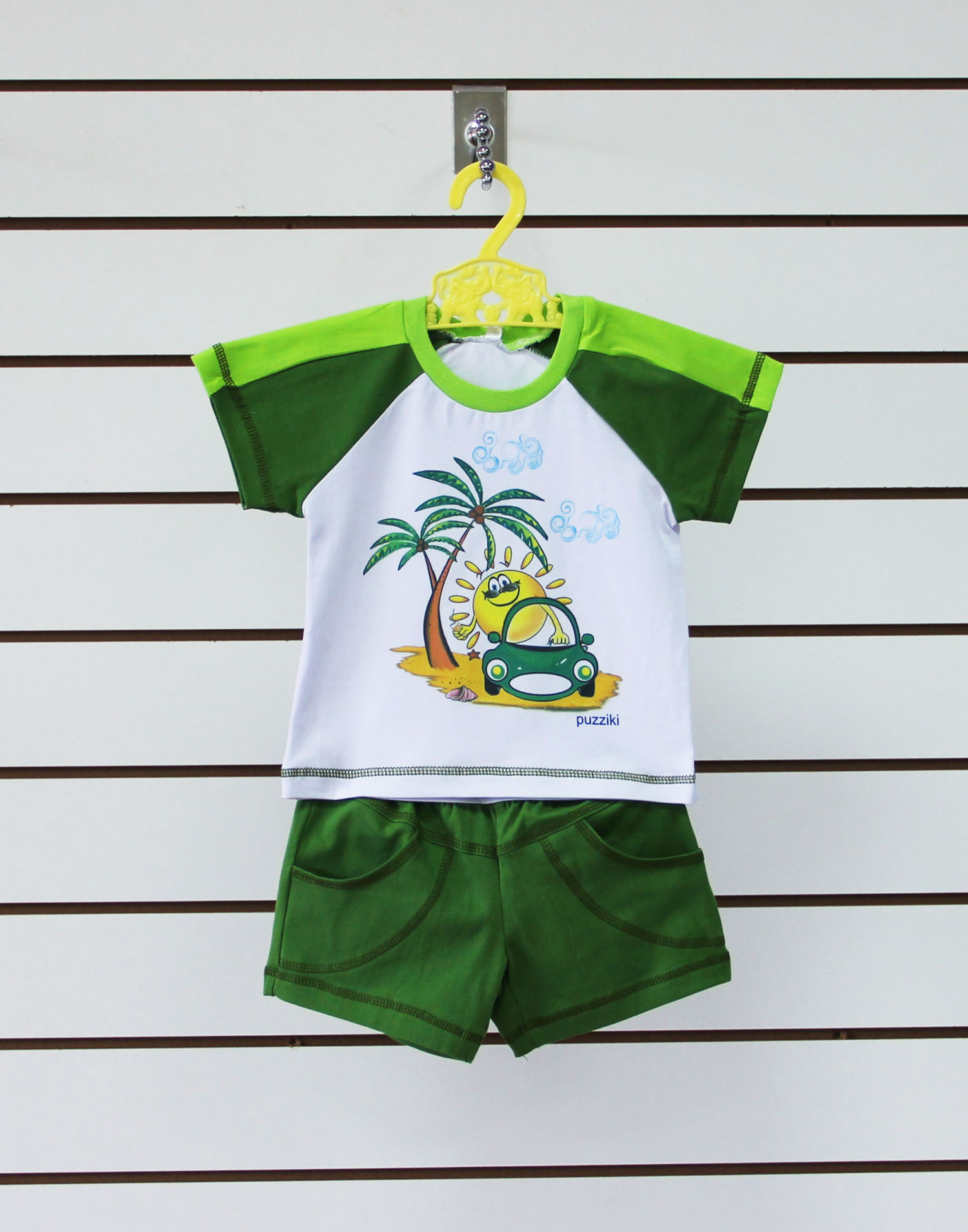 Комплект одежды детский "Солнышко" футболка рукав реглан и шорты