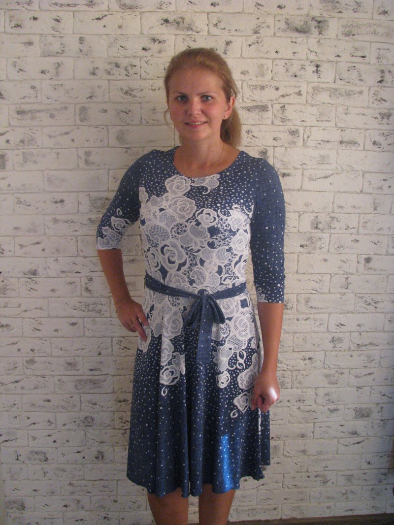 Платье женское с поясом "Илюзия"