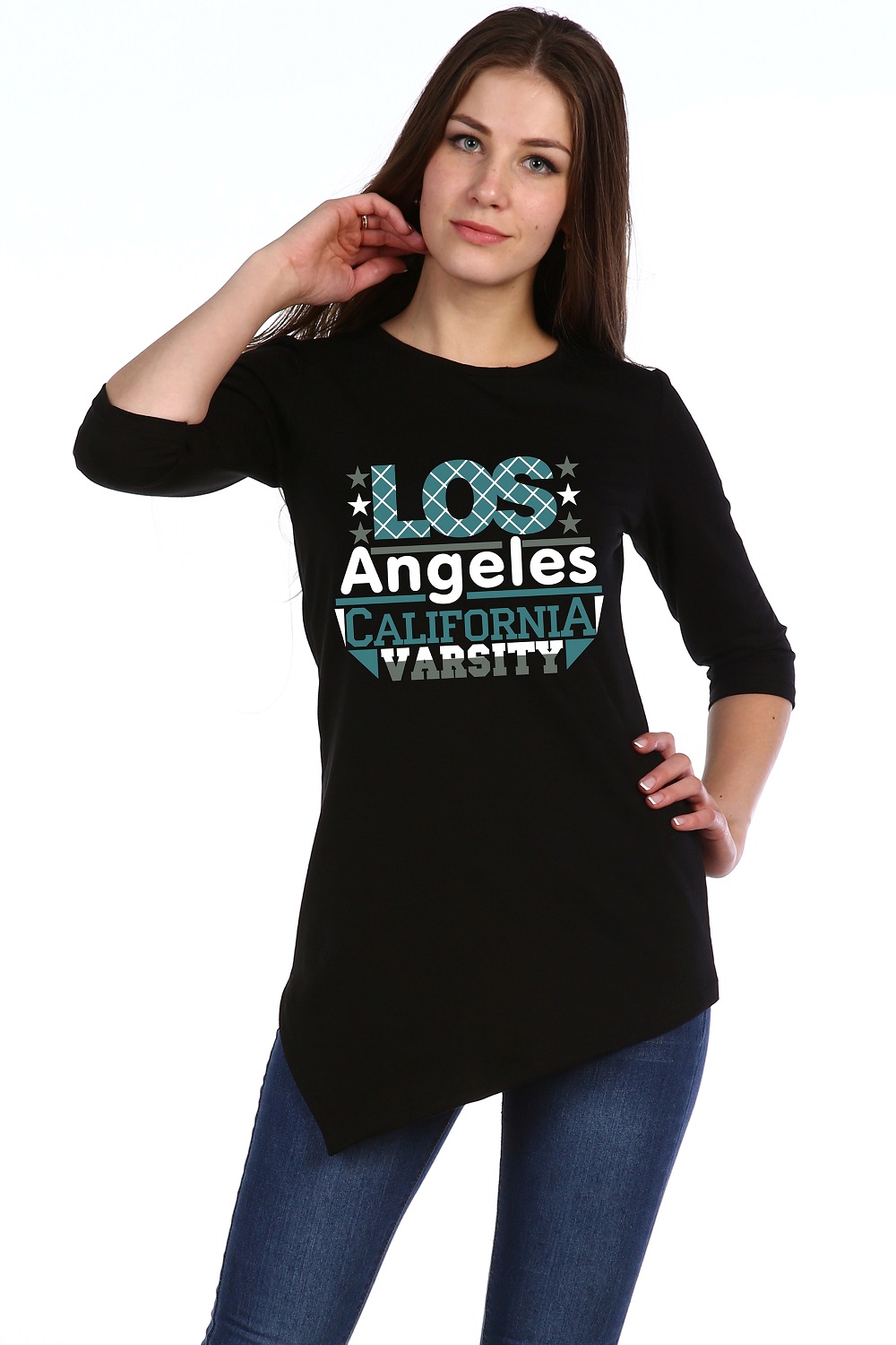 Туника женская "Лос-Анджелес" с асимметричным подолом