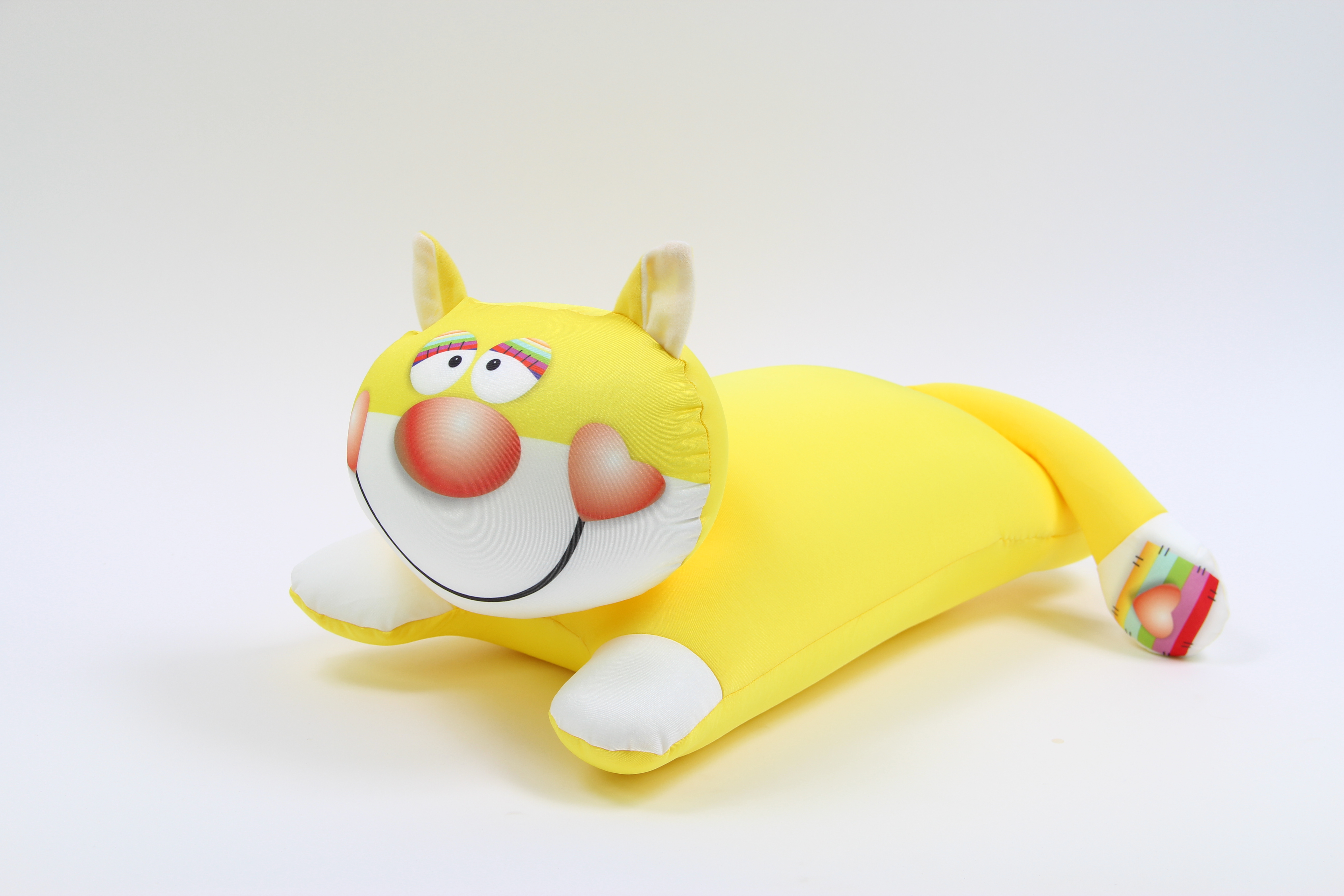 Антистрессовая игрушка "Сердечный кот" жёлтый