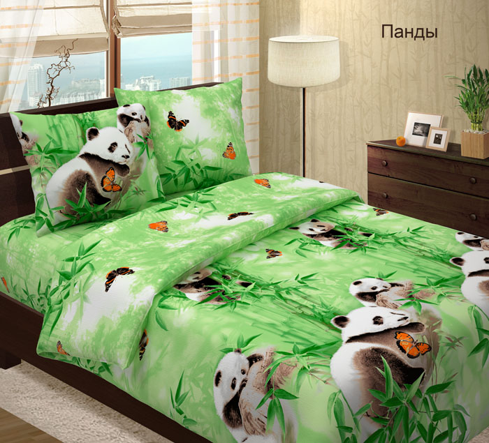 Комплект постельного белья "Панды"