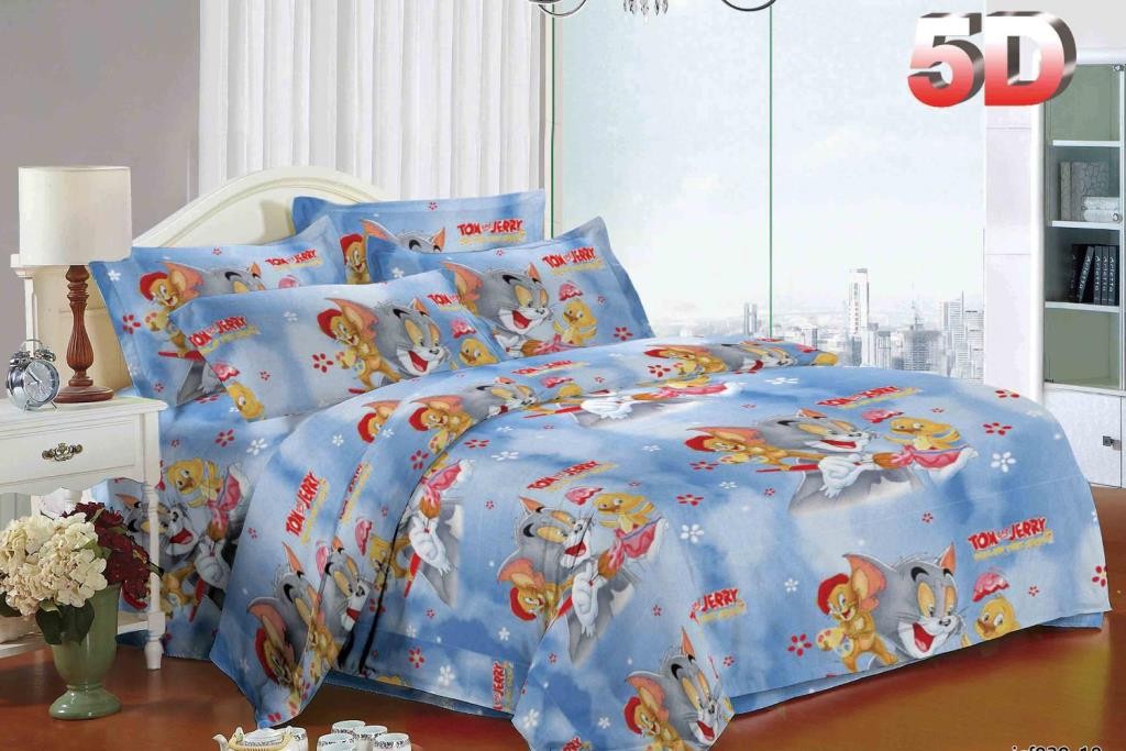 Комплект постельного белья "Том и Джерри" из полисатина