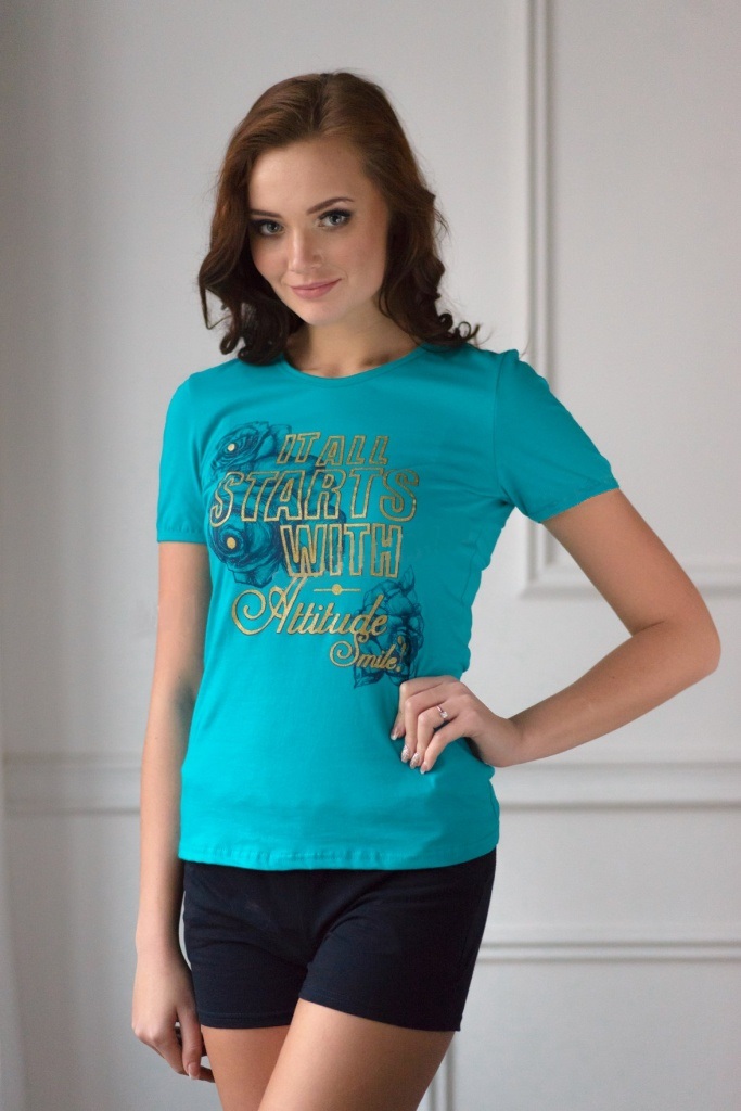 Комплект женский "Аргентина" футболка и шорты