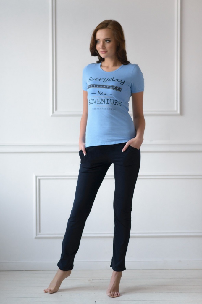 Комплект женский "New day" футболка и брюки