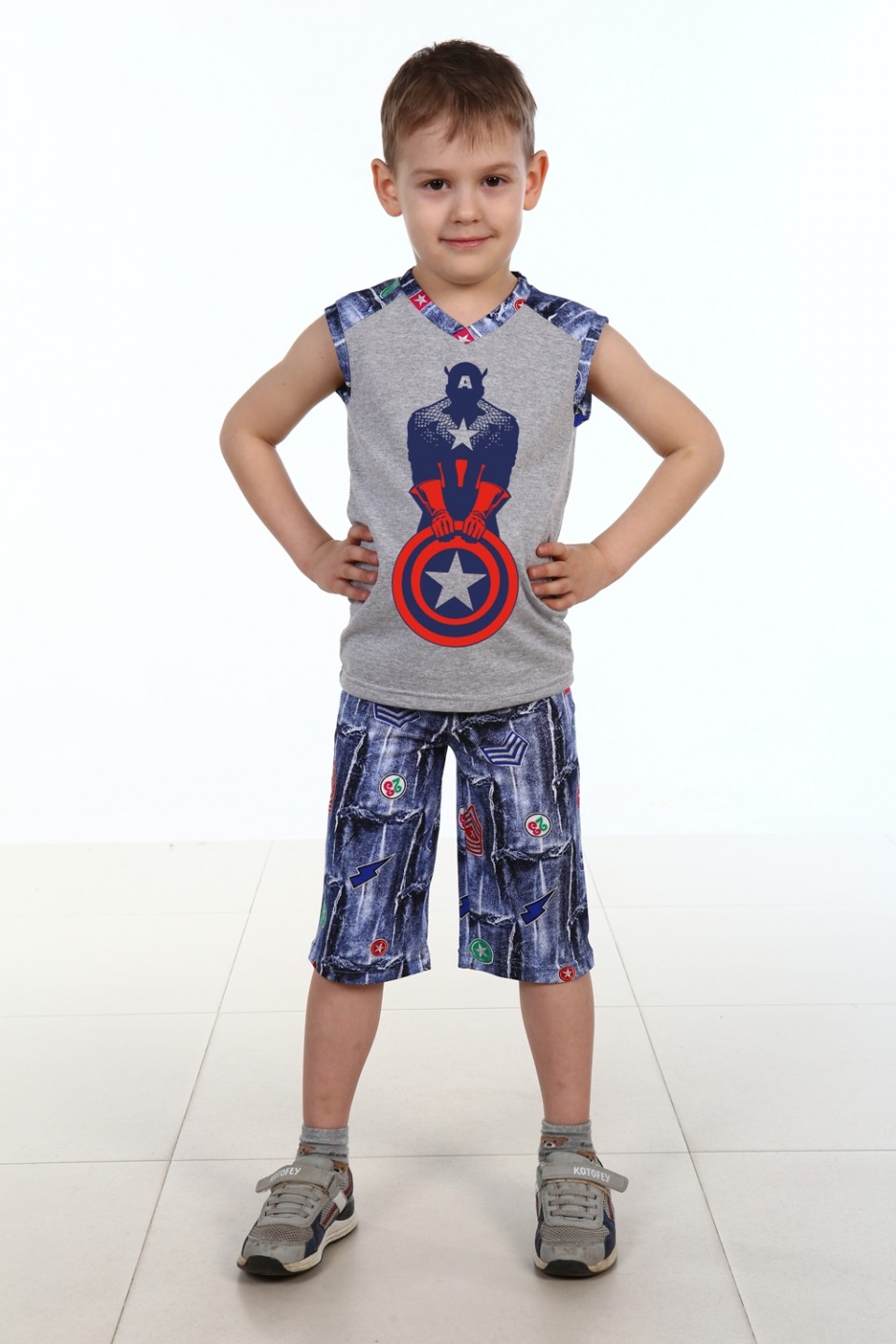 Костюм детский "Капитан А" футболка и шорты