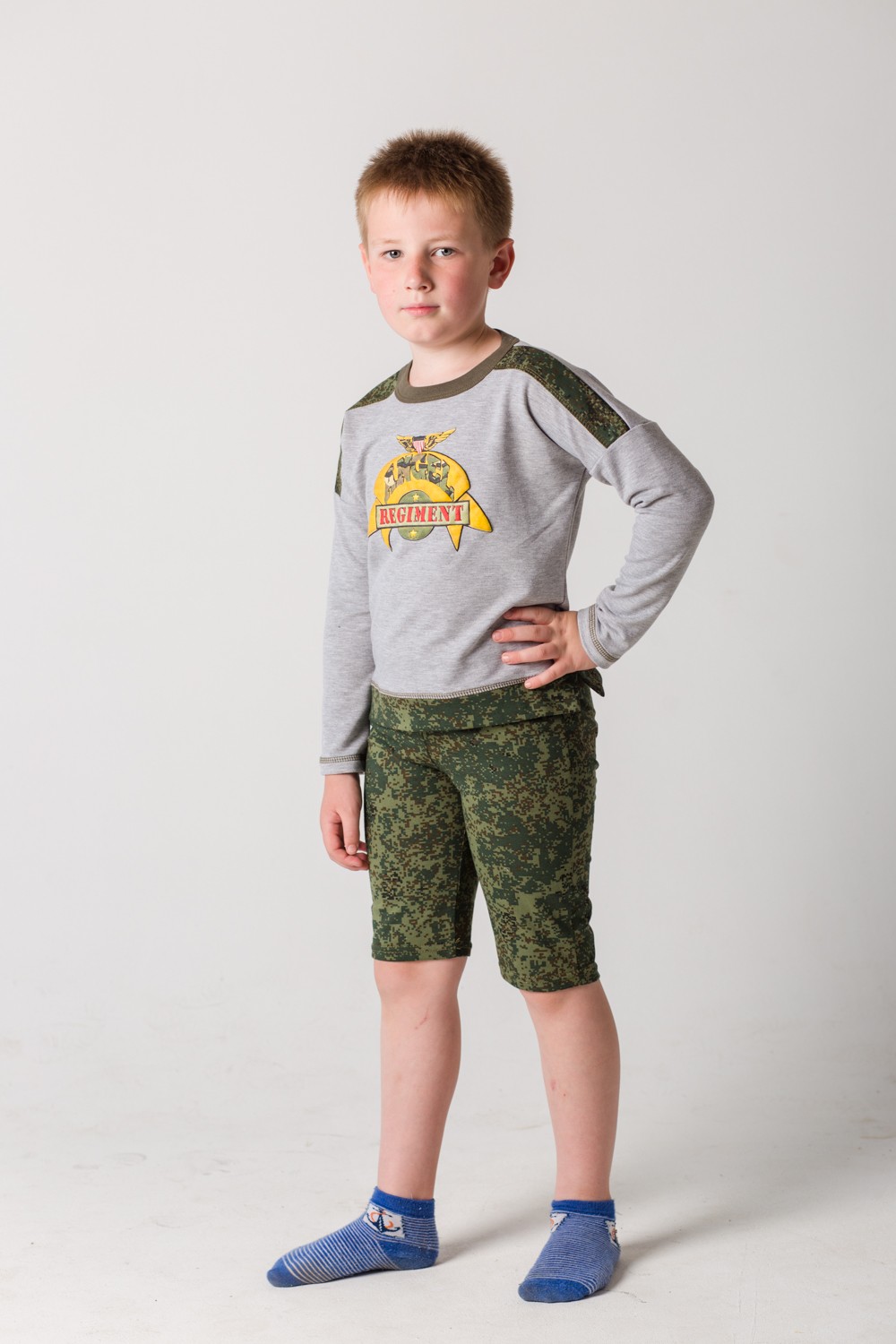 Толстовка подростковая для мальчика "Армия" с длинным рукавом