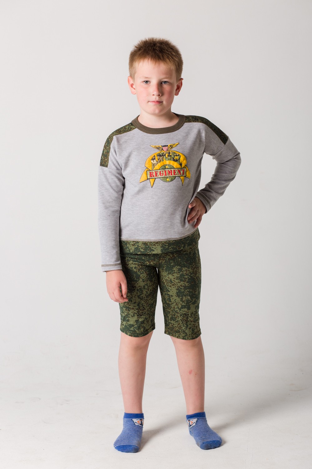 Толстовка детская для мальчика "Армия" с длинным рукавом