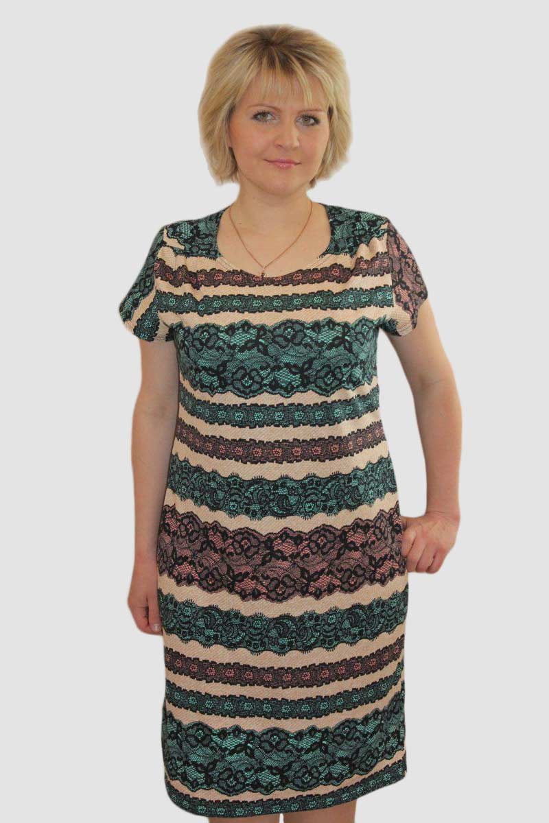 Платье женское "Крем-брюле" с коротким рукавом