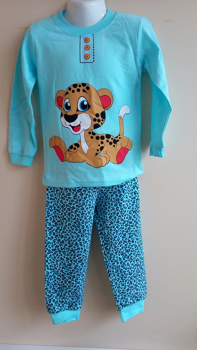 Пижама детская для девочки "Ягуарчик" футболка и брюки