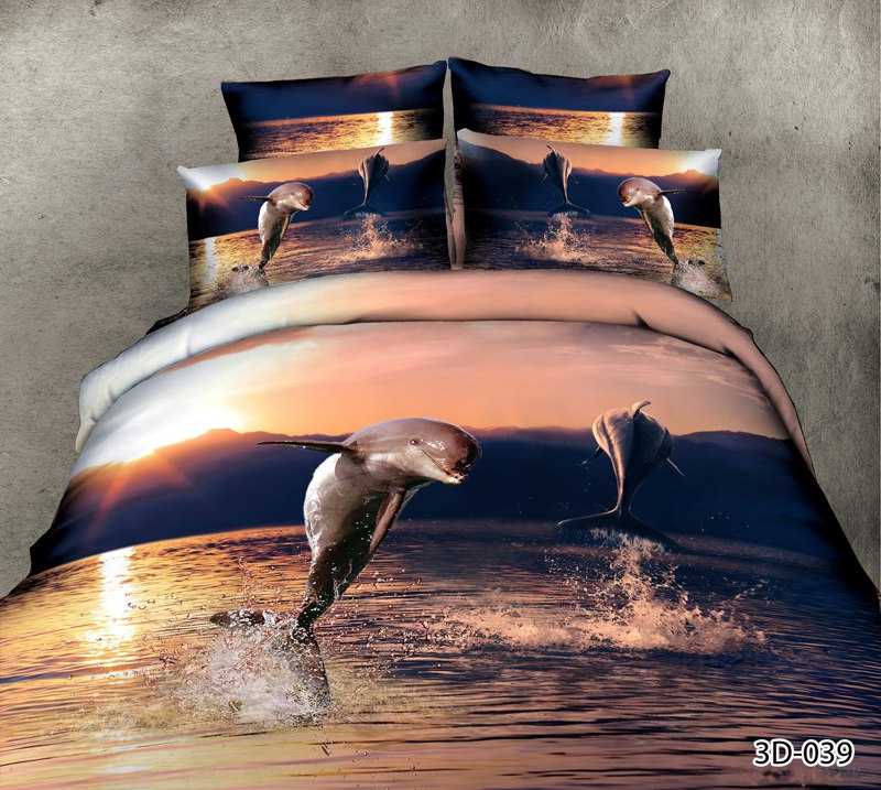 Комплект постельного белья   "Дельфины"