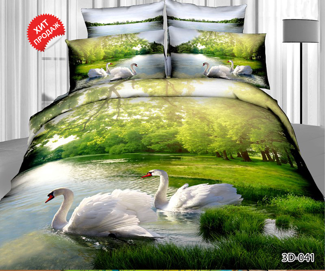Комплект постельного белья   "Лебеди"