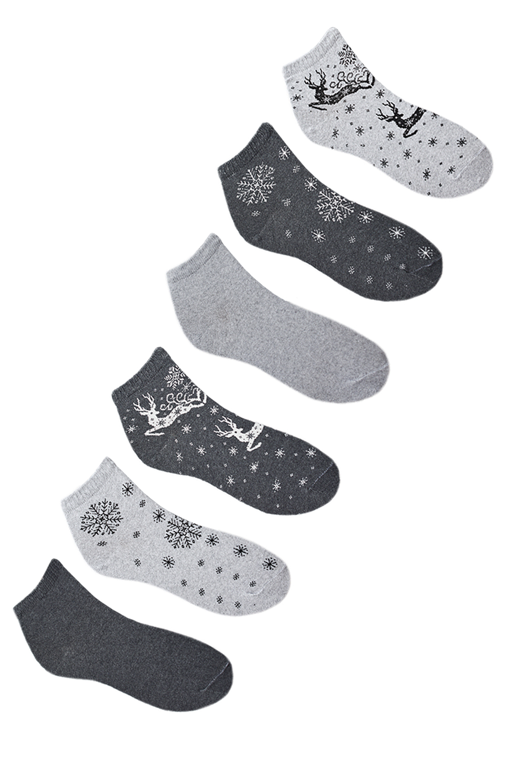 Набор женских носков "Снегопад" в упаковке, 6 пар