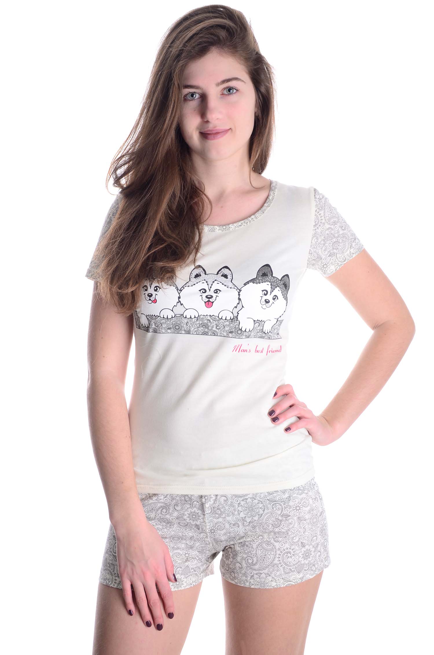 Пижама женская "Лайка" футболка и шорты