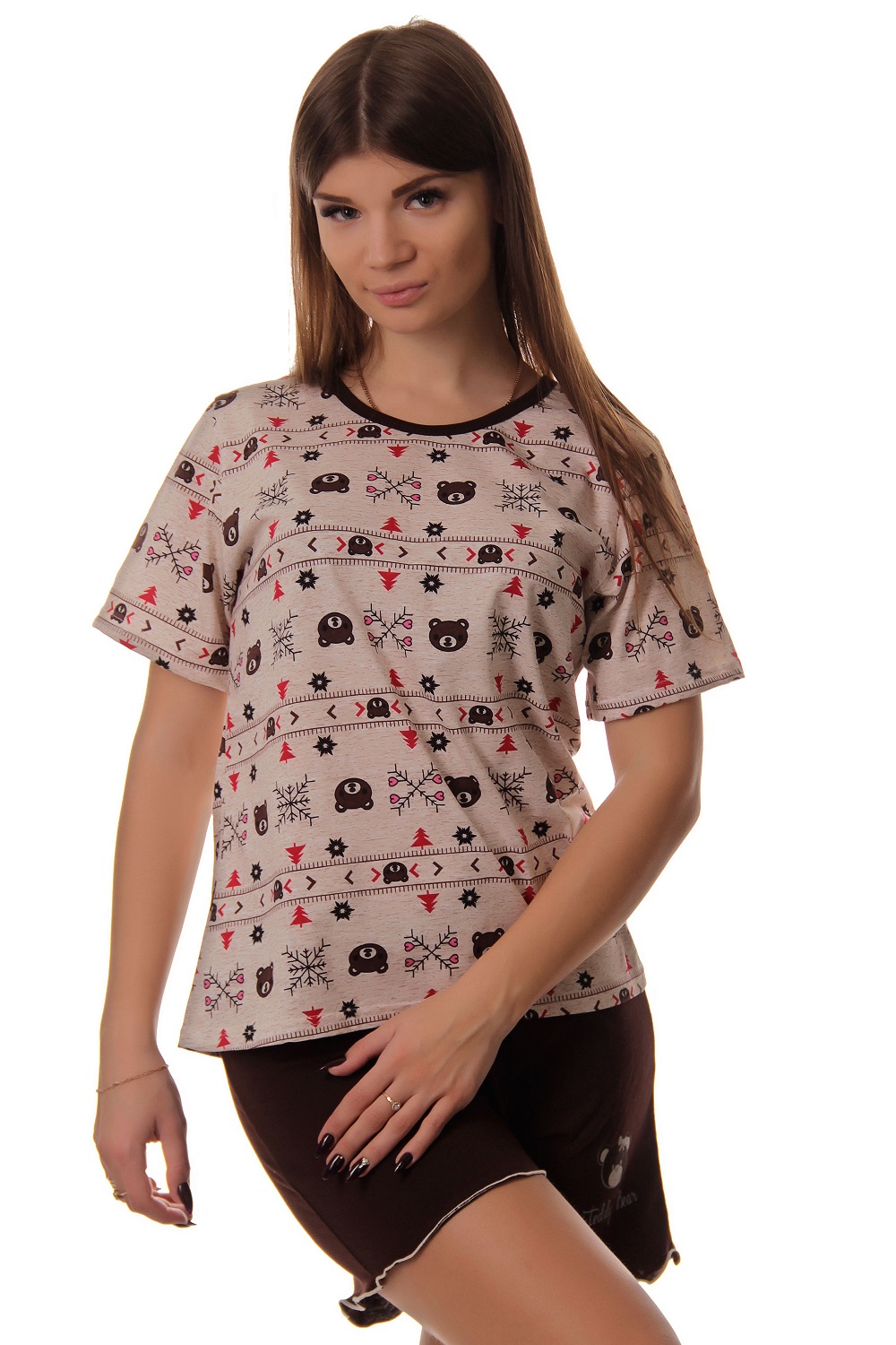 Комплект женский домашний "Полинка" футболка и брюки