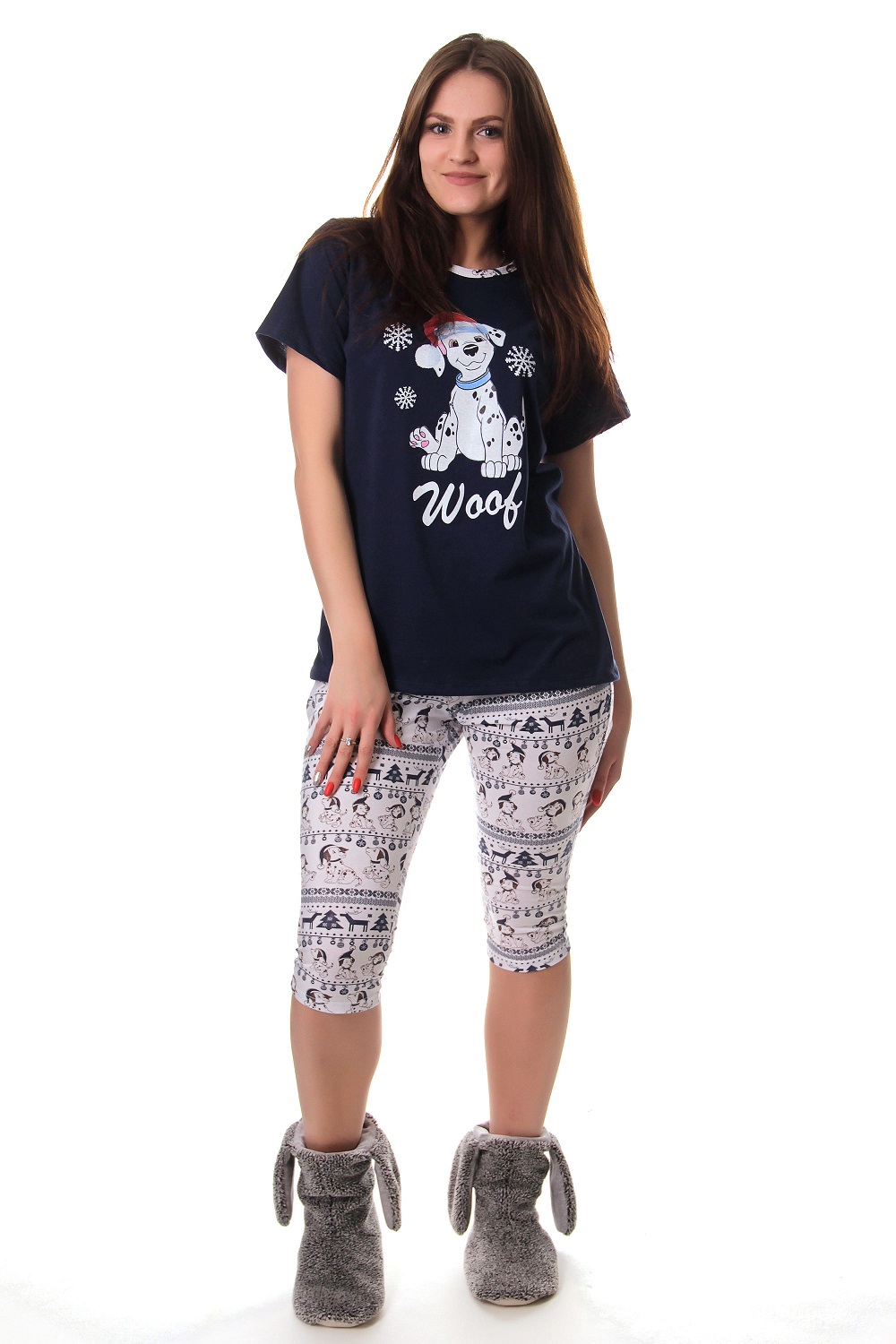 Комплект женский "Woof" футболка и бриджи
