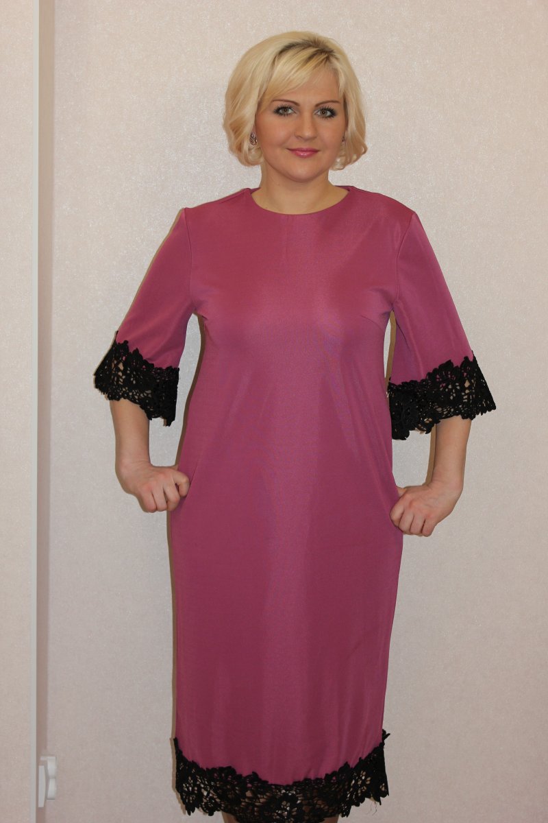 Платье женское "Гортензия" с кружевной отделкой