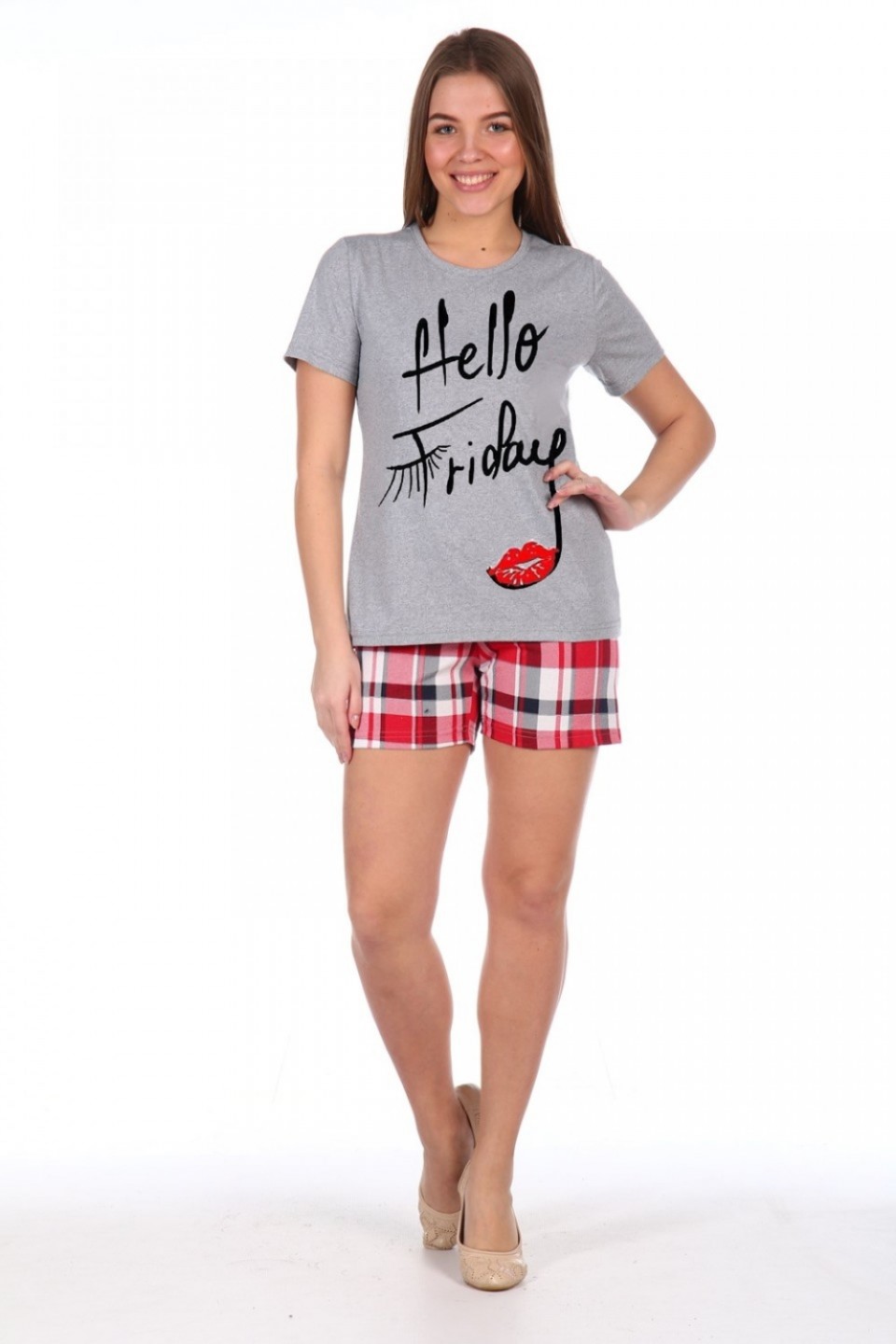 Пижама женская "Hello Friday" футболка и шорты