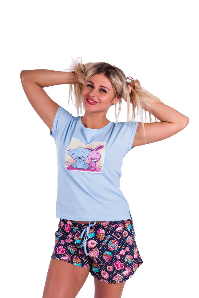 Пижама женская "Верочка" футболка и шорты