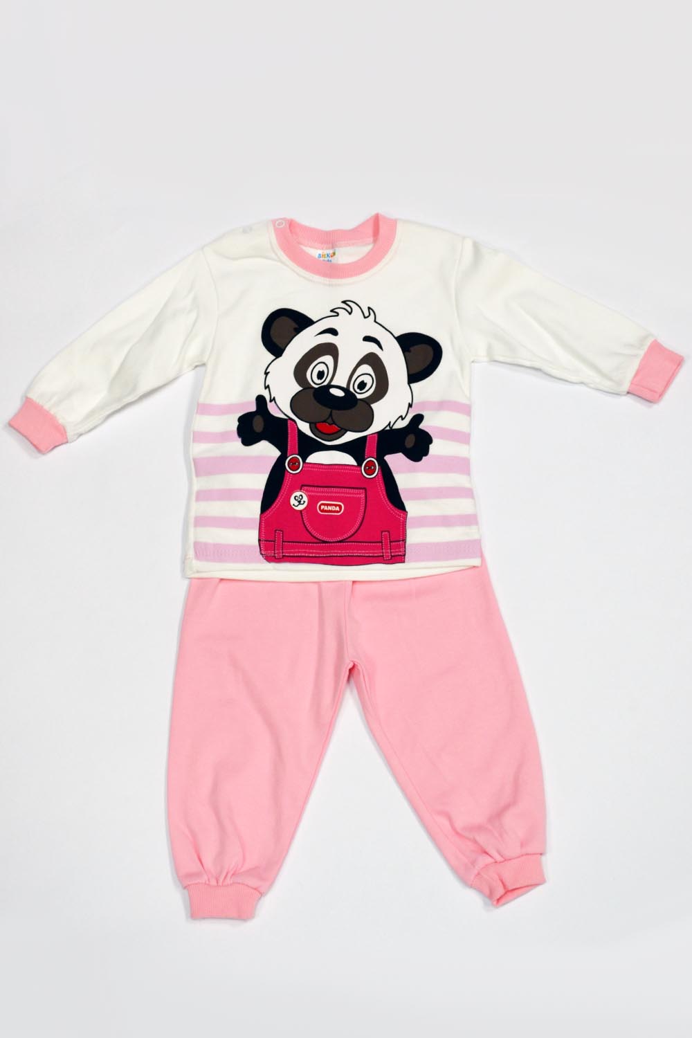 Пижама детская розовая "Мишки" кофта и брюки