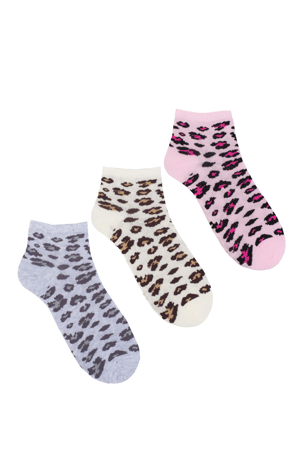 Носки женские "Леопард" укороченные в упаковке, 6 пар