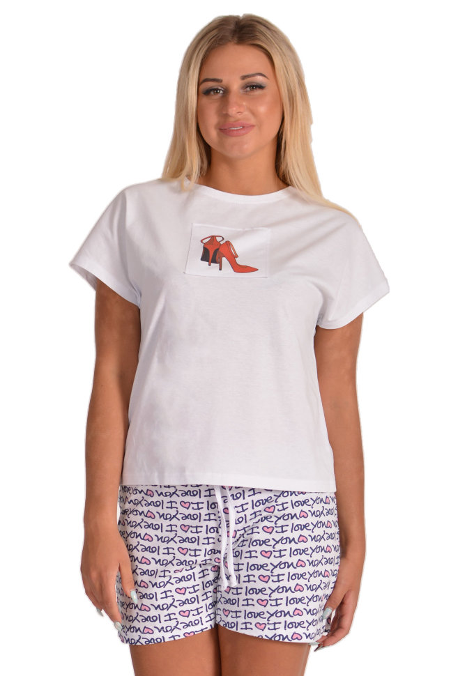 Пижама женская "Вечеринка" футболка и шорты