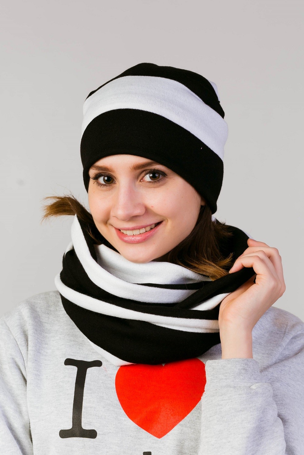 Комплект "Променад" шапка и шарф