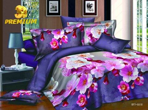 Комплект постельного белья "Цветение саккуры" из поплина