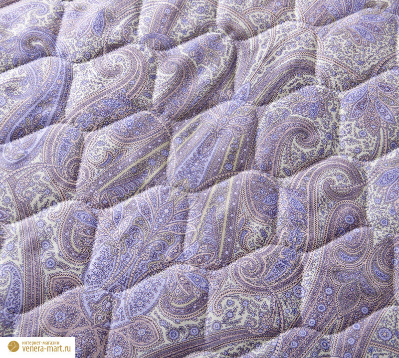 Покрывало стеганое "Кашмир" из сатина фиолетовый