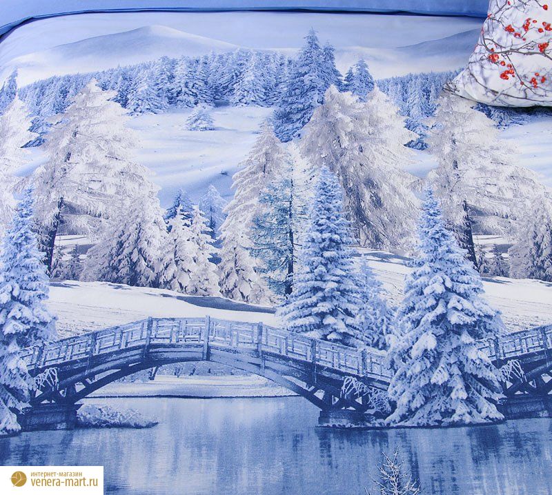 Комплект постельного белья "Зима 1" из бязи
