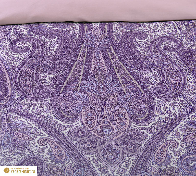 Комплект постельного белья "Кашмир 3 фиолетовый" из сатина